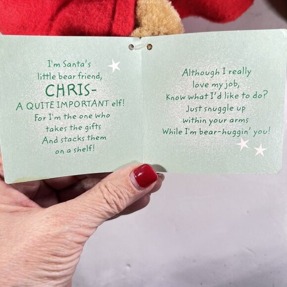 Hallmark Chris The Elf #25 Bear Plush Stuffed Animal Teddy 12" Christmas Tags - Picture 8 of 15